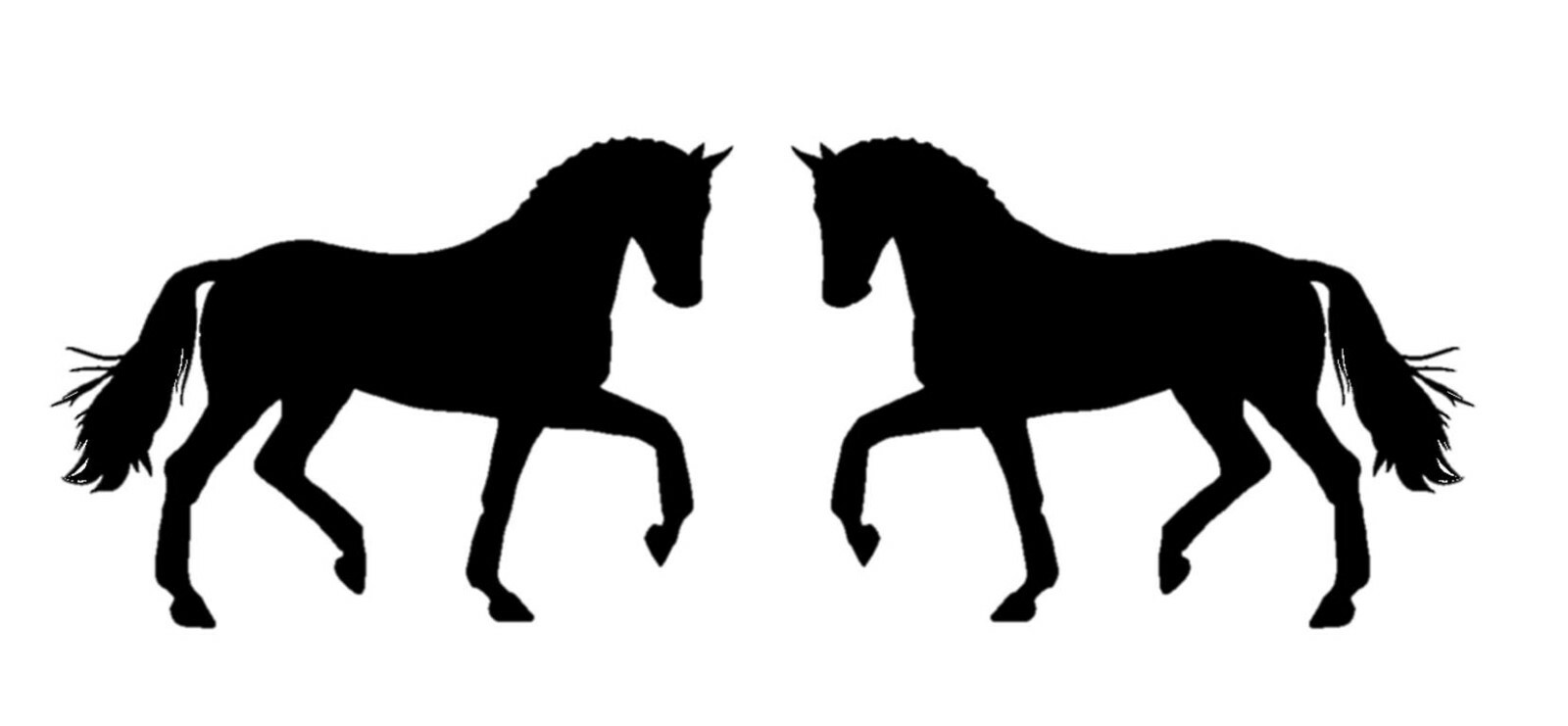 Dressage Horse Decals Stickers OS 156 (12" – 2 decal set) warmblood horses