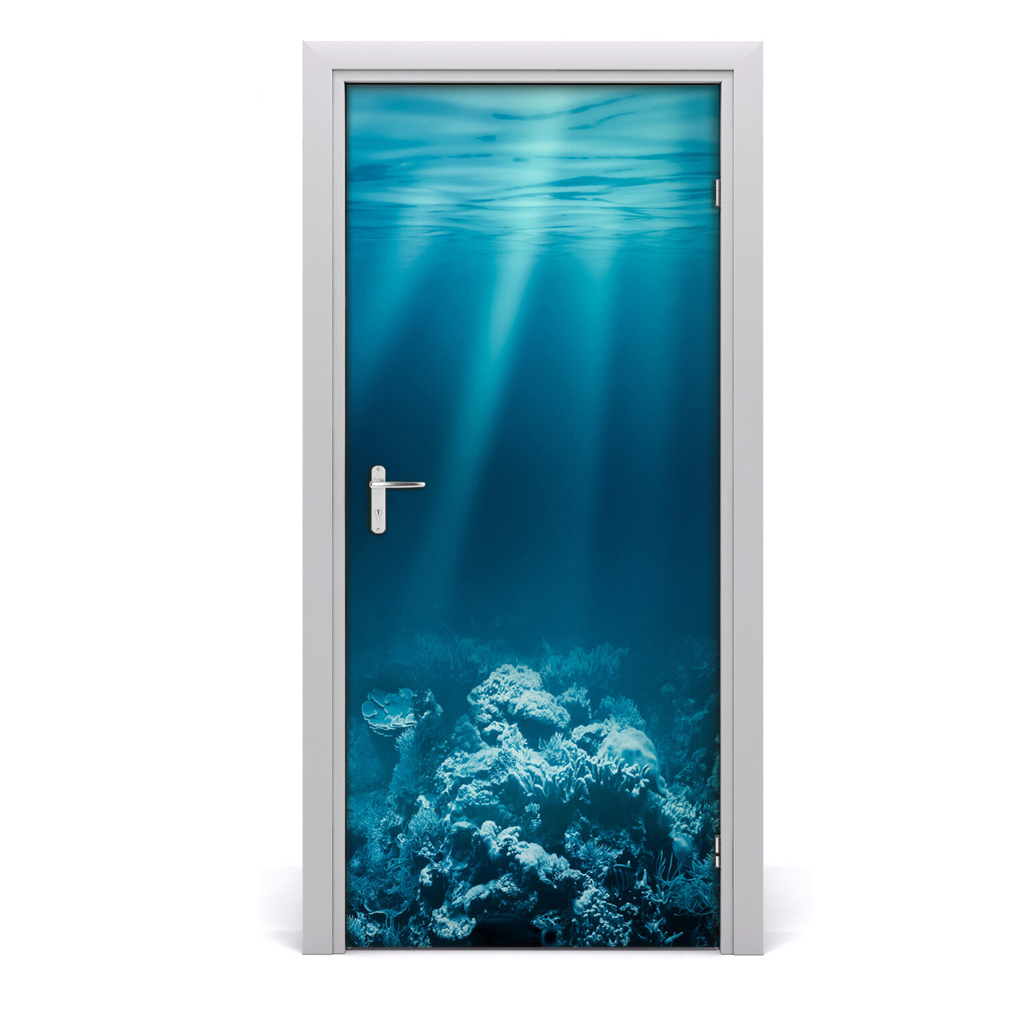 Self adhesive Door wrap removable Peel & Stick Landscapes Underwater world