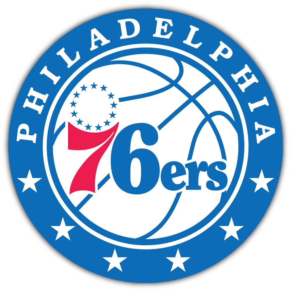 Philadelphia 76ers NBA Basketball Car Bumper Sticker Decal "SIZES" ID:7