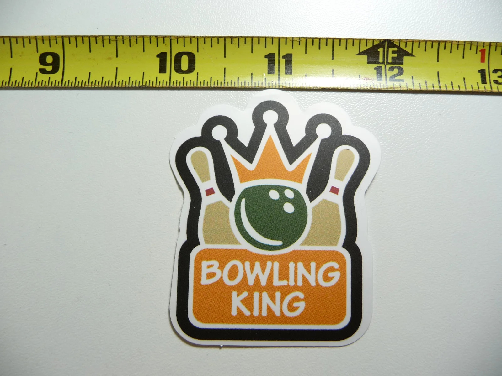 BOWLING KING CROWN SMALL STICKER DECAL GAME ATHLETIC SPORTS GAME FUNNY
