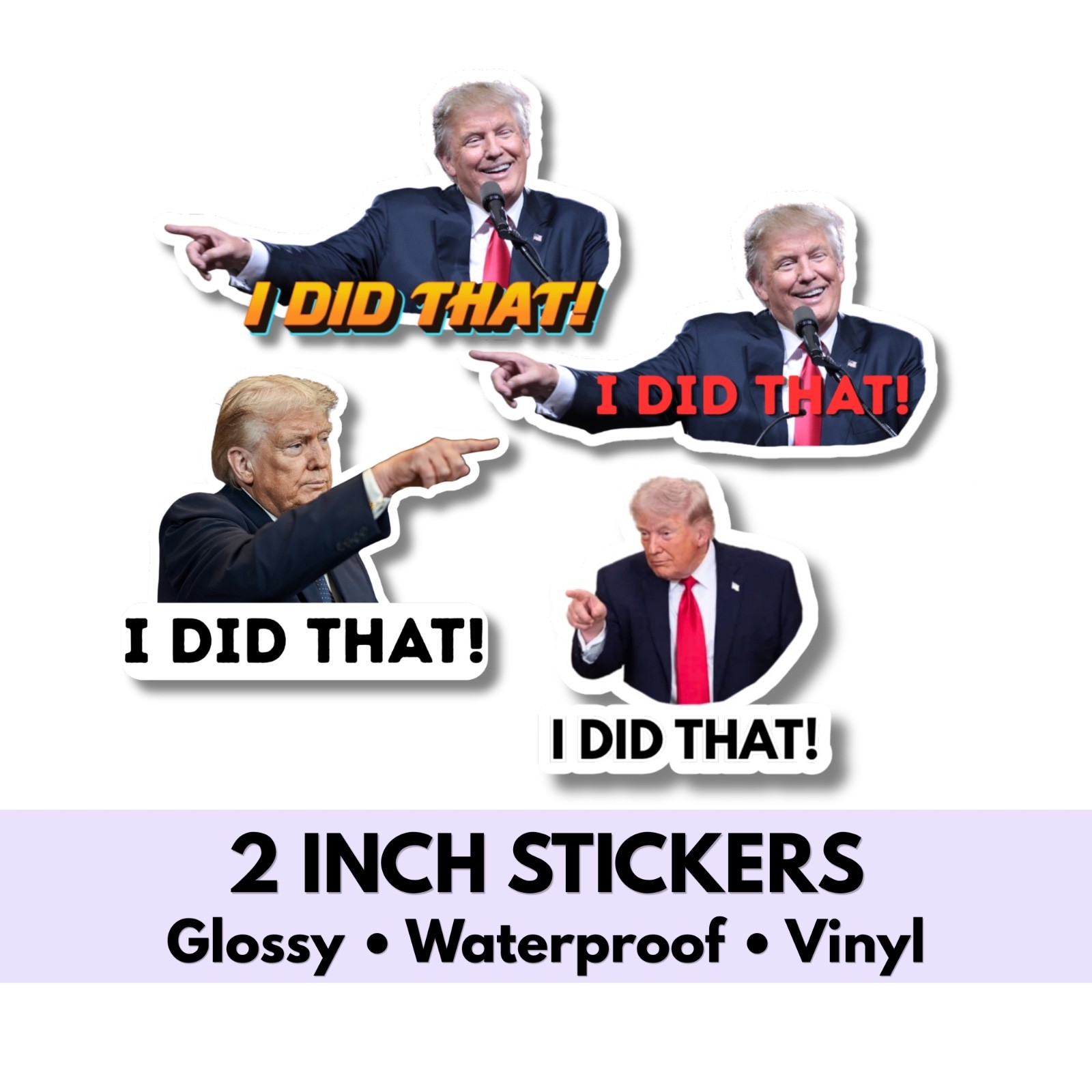 Trump I Did That Stickers Gas Pump Sticker Anti Trump Inflation Decal 2 inch