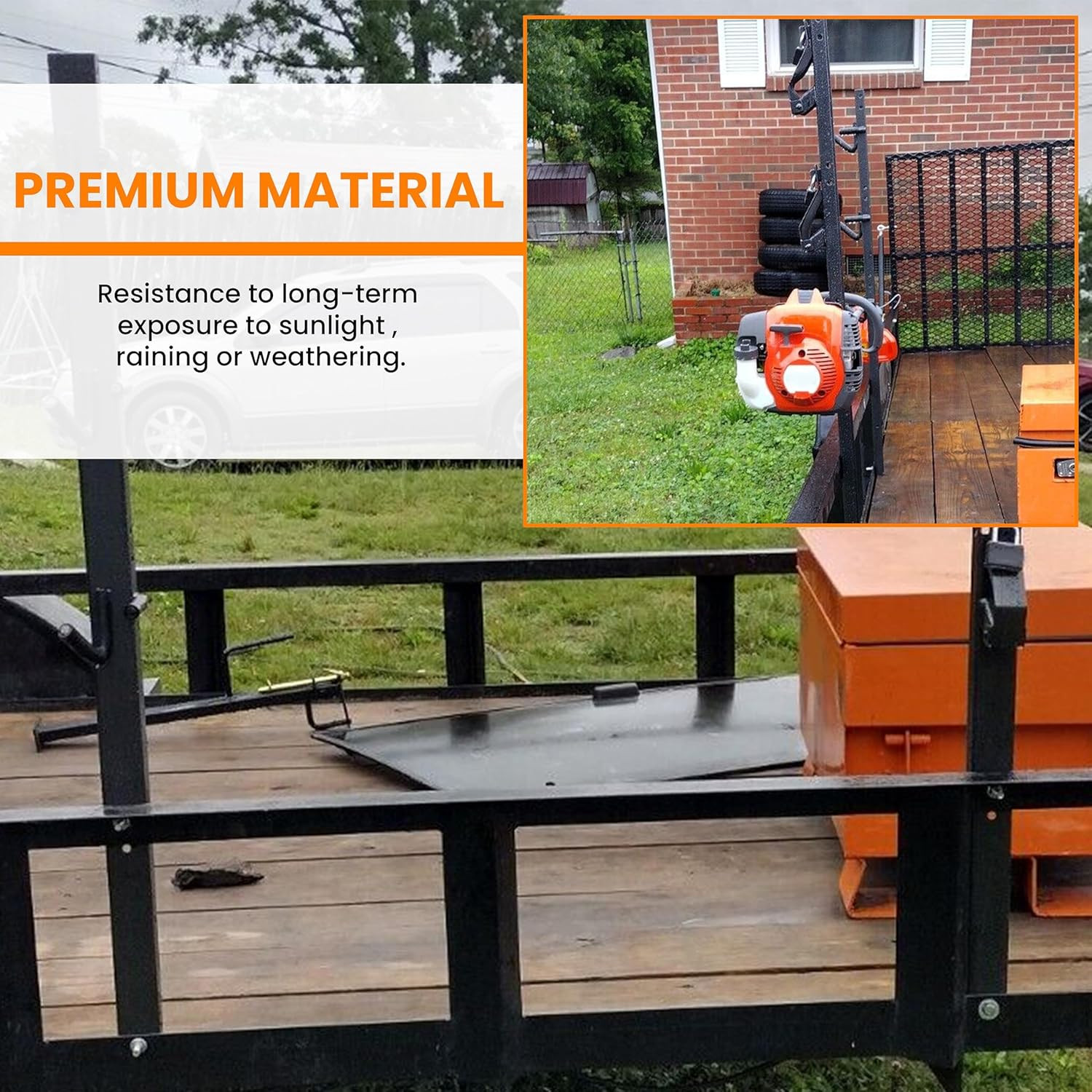 3 Place Weedeater Rack Carrier Mount on Landscape Truck Trailer Enclosed