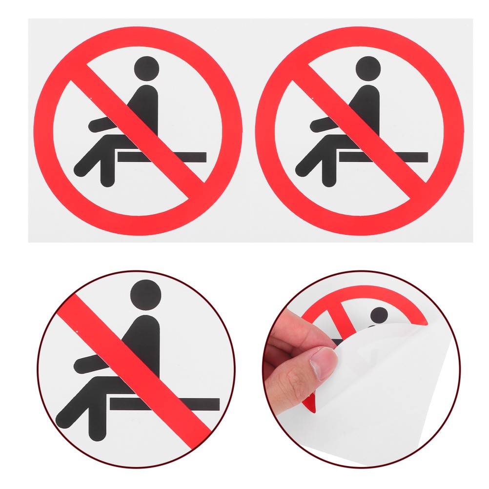 10 PCS Warning Signs Stickers Self Adhesive Peel Decals Workshop Safety
