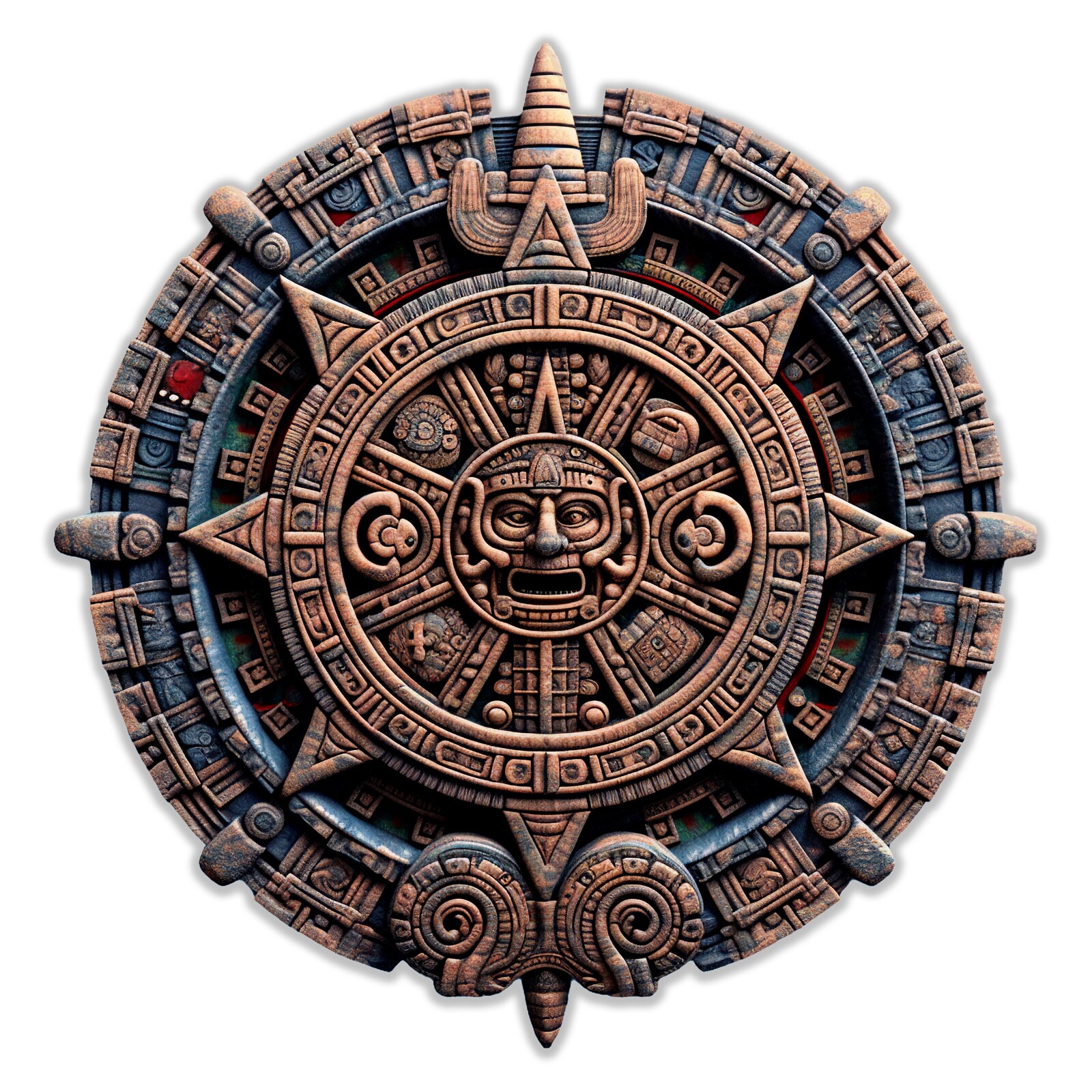 Mayan Aztec Calendar Decal Sticker – Ancient Native Decal Calendario Azteca Maya