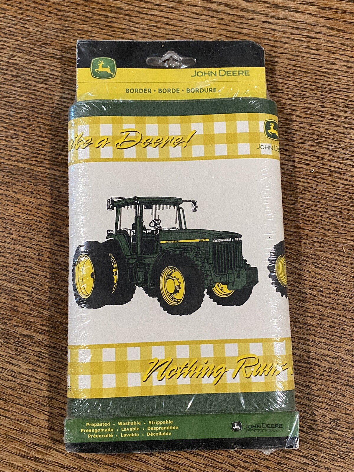 John Deere wall paper prepasted border 5yds TRACTOR vinyl wallpaper decor RARE!