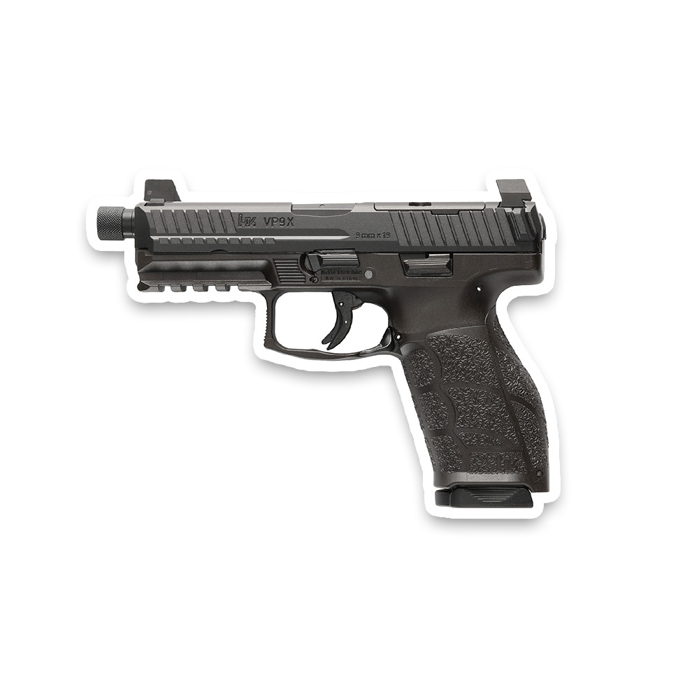 HK VP9X Tactical 4 Inch Vinyl Decal Heckler & Koch Shooting Gun Safe