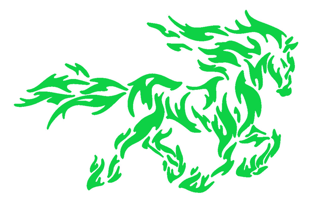 HORSE FLAME, FIRE HORSE, Decal Stickers for Cars, Windows, Laptops, Wall,