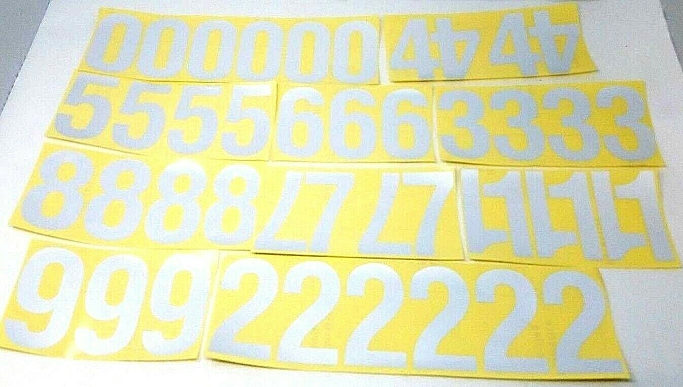 4" SUPER REFLECTIVE Script font Address Sign Mailbox House Number vinyl sticker