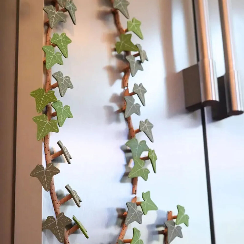 Ivy Fridge Magnet with Articulating Stems 3D Printed Ivy Leaf Plants GN