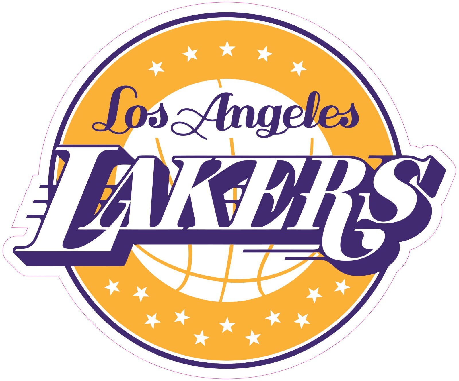 Los Angeles Lakers Basketball Vinyl Decal Sticker Car Truck Bumper Tumbler Mug