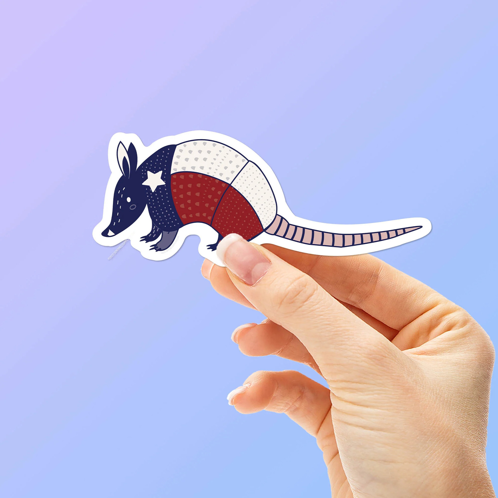 Texas Armadillo Sticker