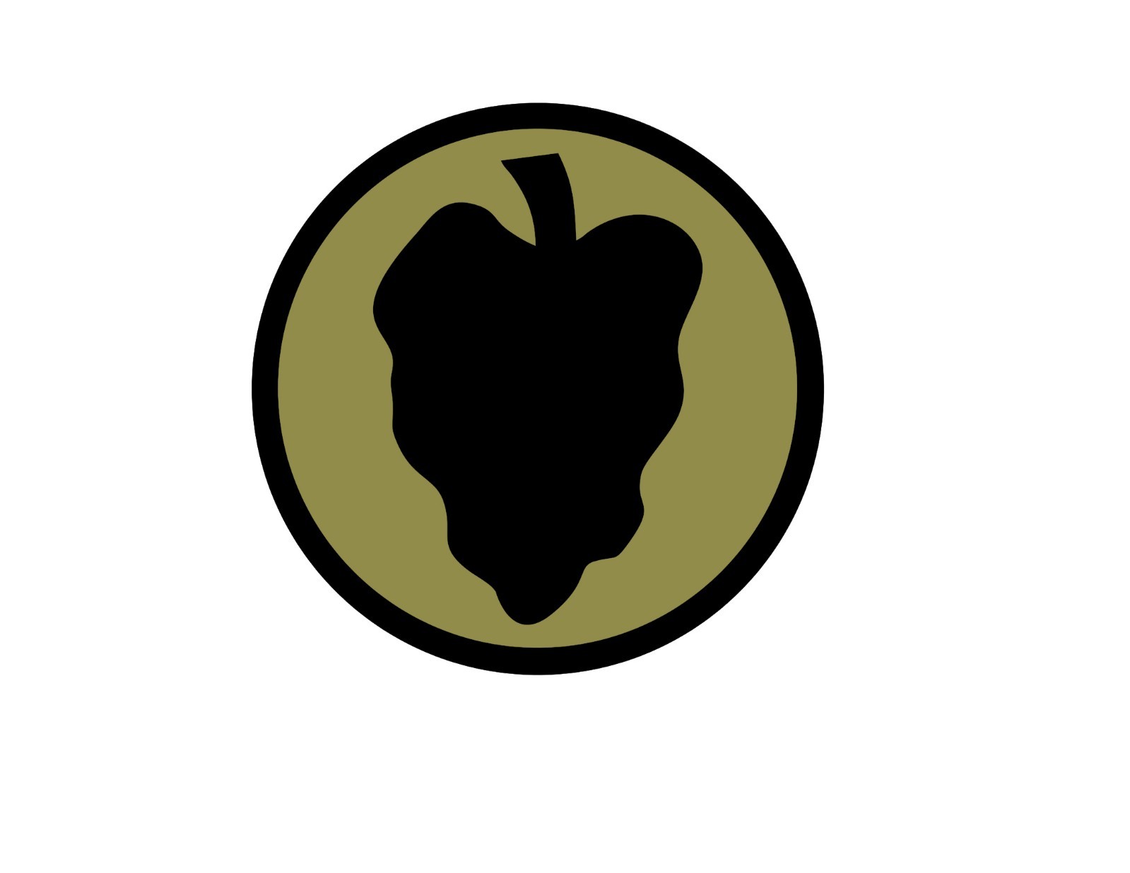 24th Infantry Division Vinyl Window Decal/Sticker Black/Olive