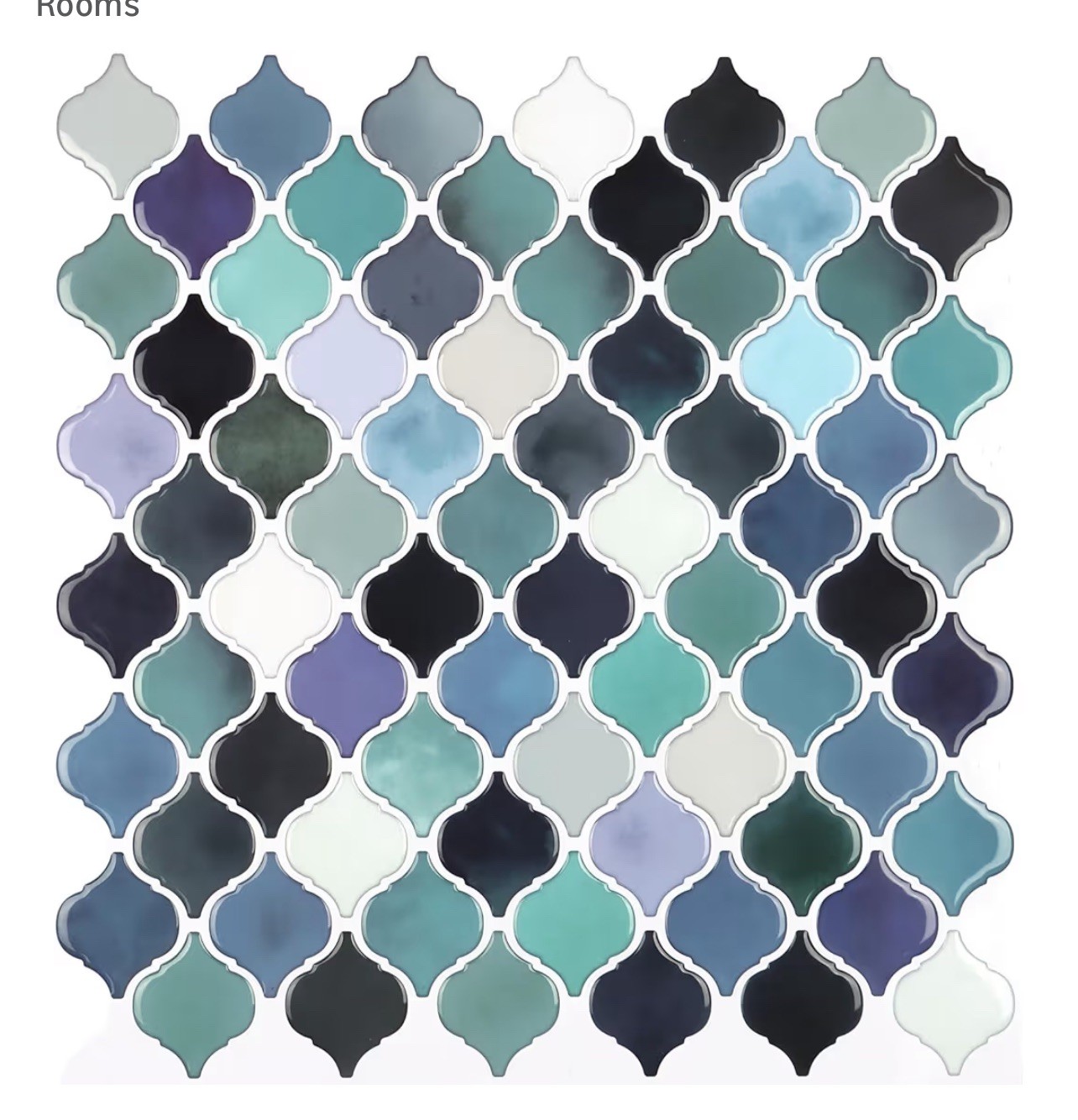 12"x12" Peel and Stick Backsplash for Kitchen 16 Sheets Arabesque Self Adhe…