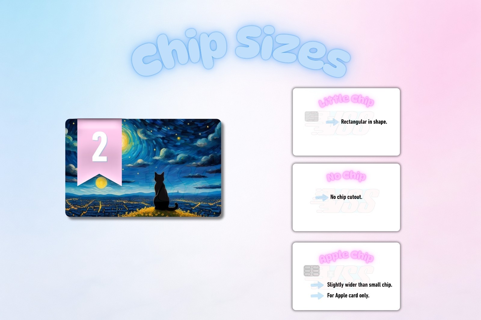 3‑Pack Cute Black Cat Card Skins – Vinyl Credit & Debit Card Covers | Durable