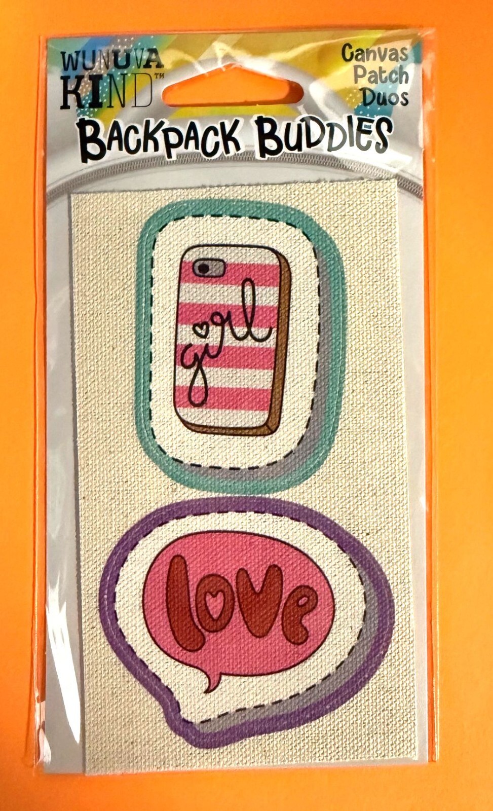 LOVE GIRL 2 PACK DIE CUT CANVAS 2.5" DECALS STICKERS FOR CLOTH FREE SHIP