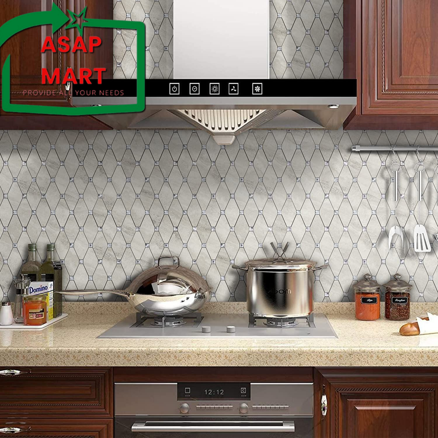 STICKGOO Peel and Stick Backsplash, 10 12.7x12x0.12 inch, Beige Stone Texture