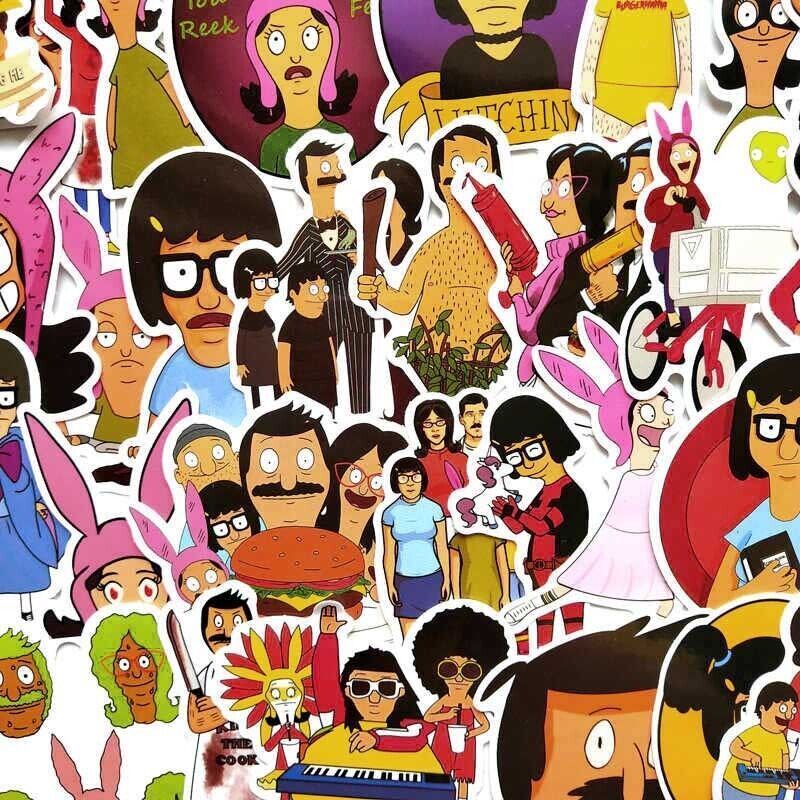 BOB'S BURGERS Stickers [A] CARTOON Characters~Vinyl Waterproof Skateboard Decals