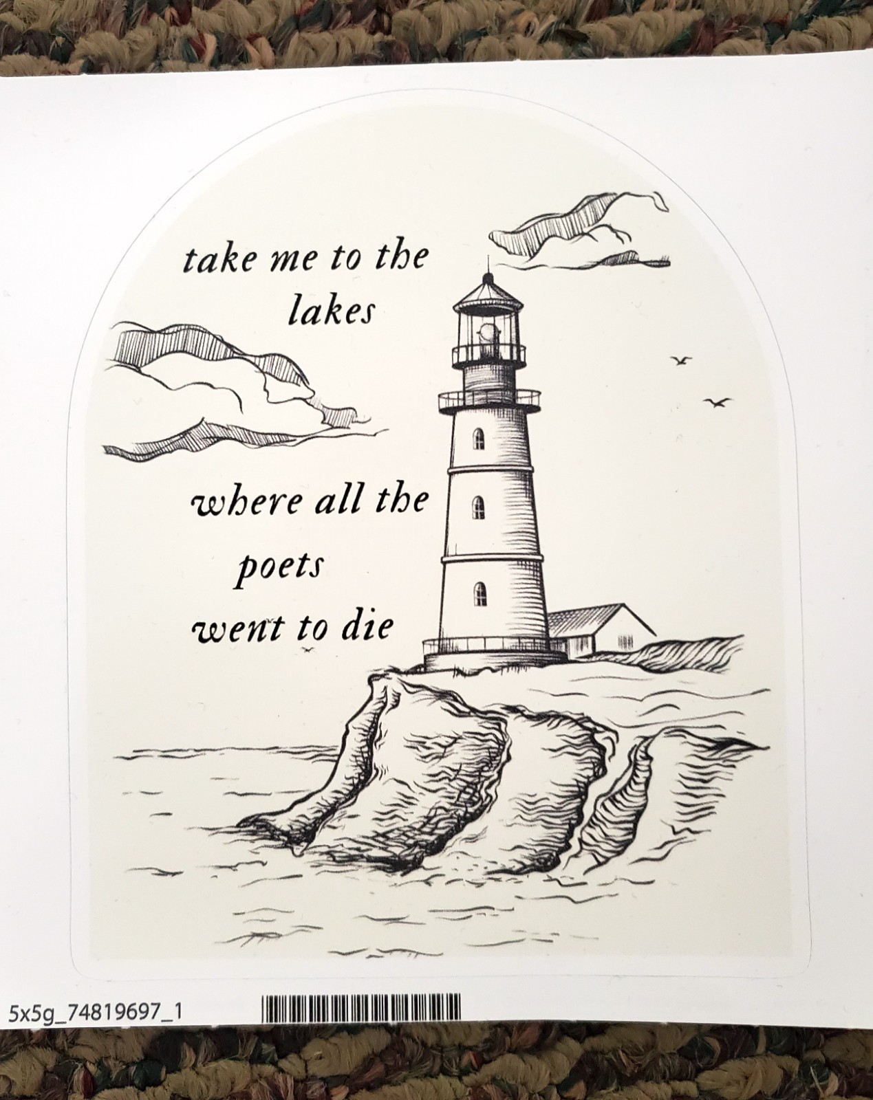Taylor Swift decal bumper sticker The Lakes Folklore Lighthouse 4.5" x 5.5"
