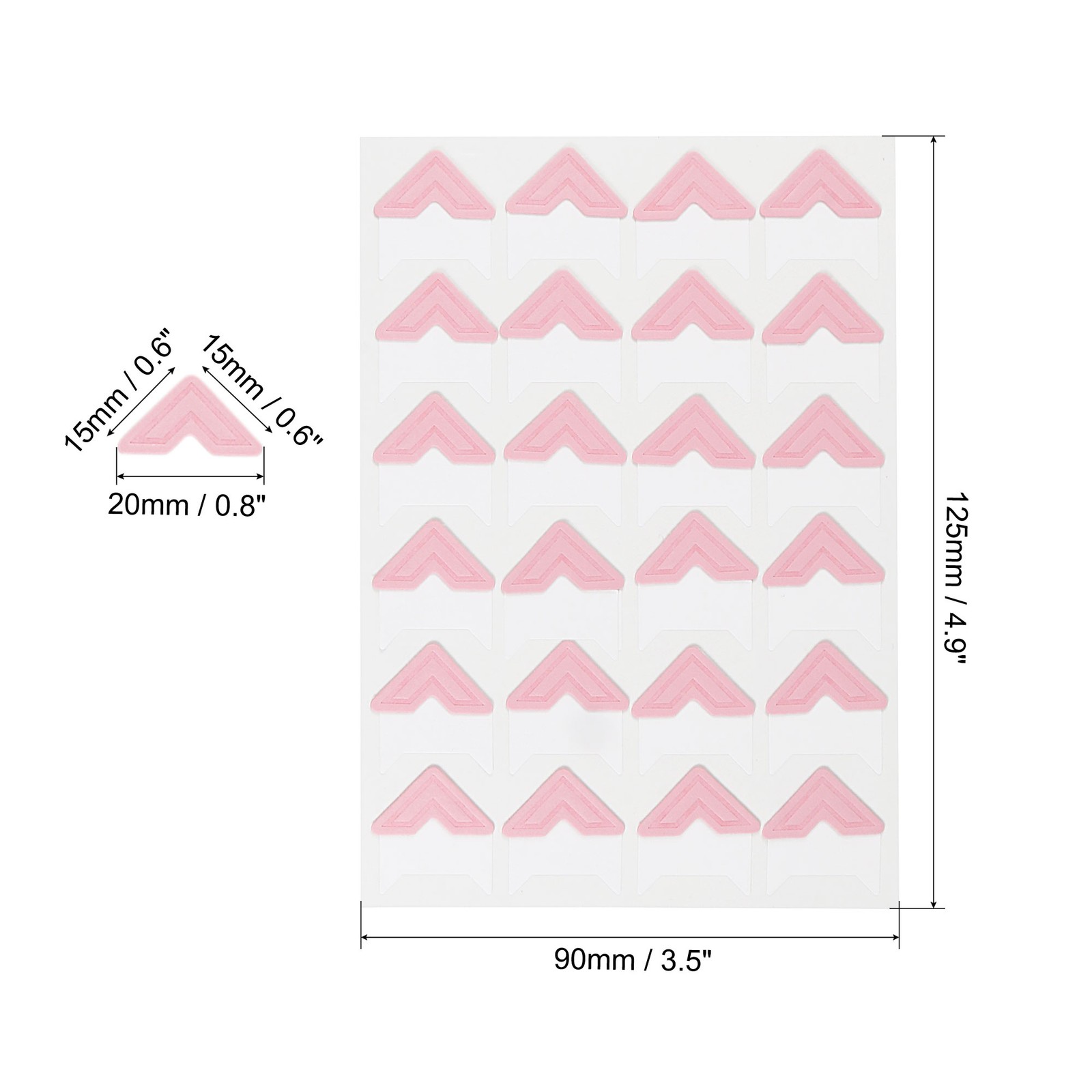 10Sheets/240Pcs Photo Corners Adhesive DIY Picture Mounting Sticker Pink