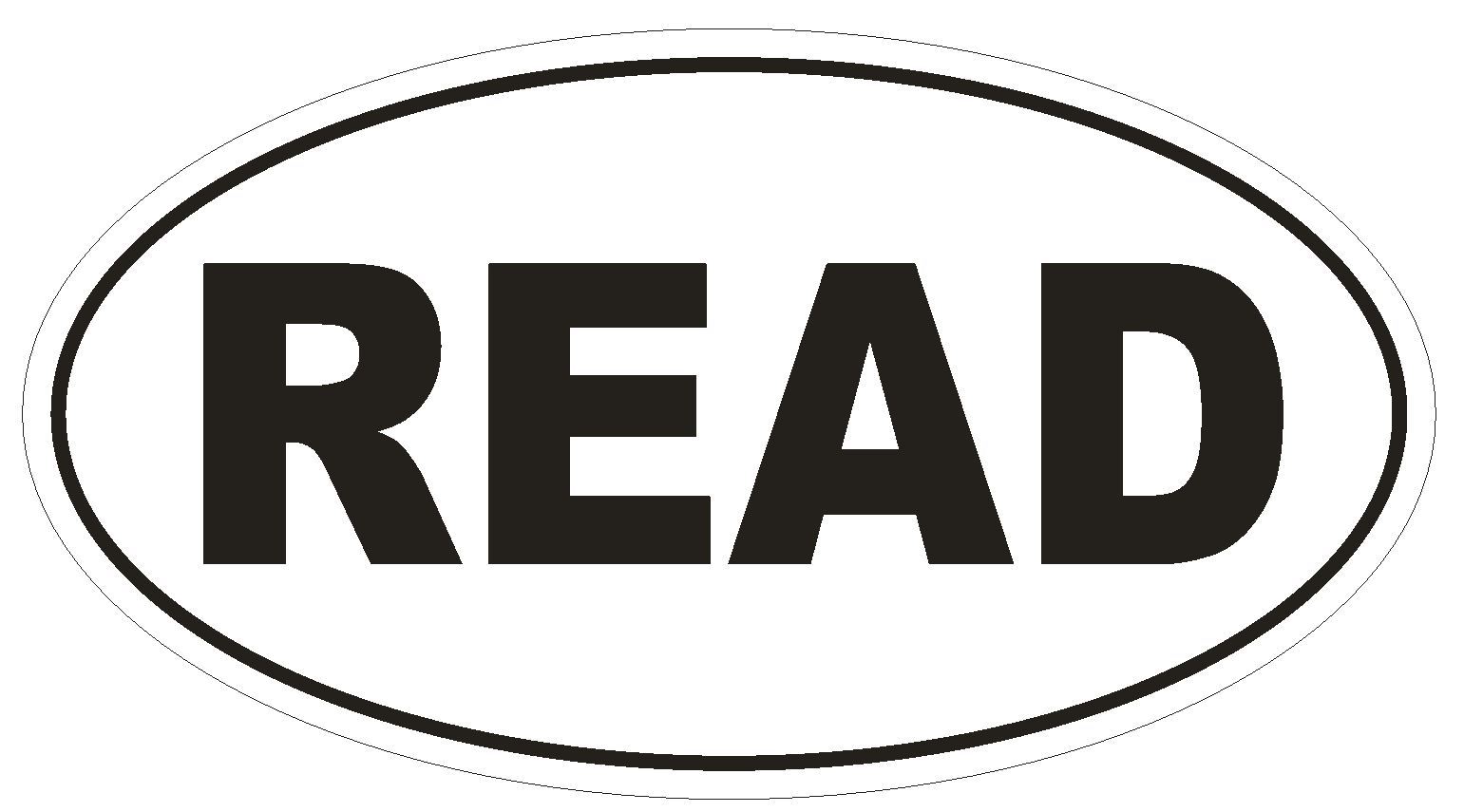 READ Oval Bumper Sticker or Helmet Sticker D550 Laptop Cell Euro Oval