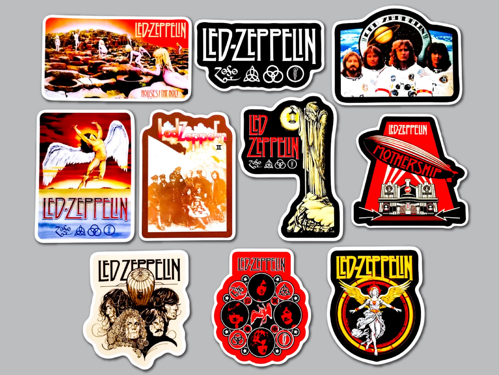 Led Zeppelin Vinyl Sticker Lot (10 Stickers) classic rock heavy metal punk