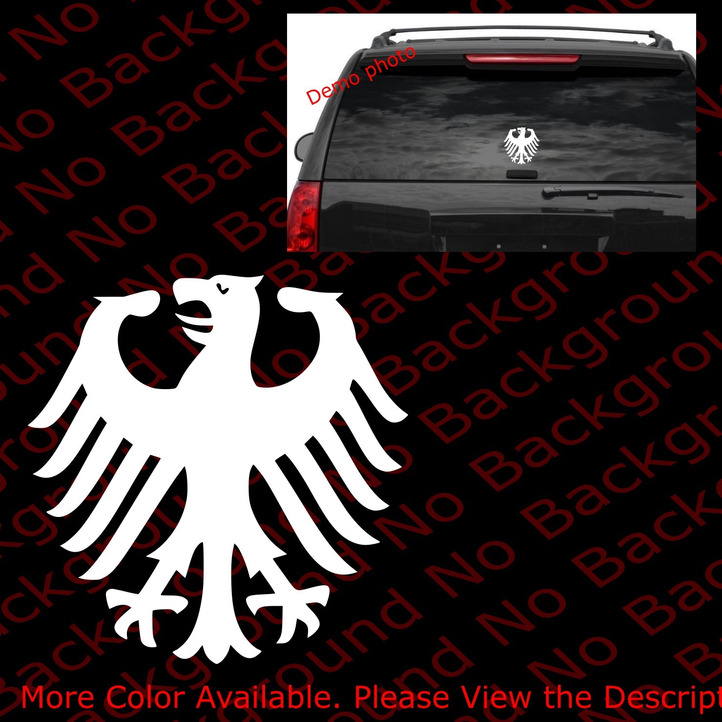 GERMAN EAGLE FLAG Vinyl Decal DIE CUT Fits BMW Mini Phone/Car/Window AM003
