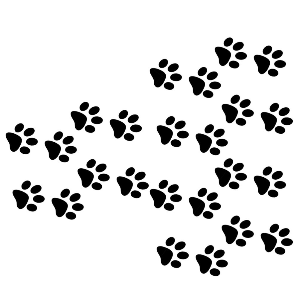 24Pcs Cat Footprint Decal Auto Body Sticker Car Body Sticker Car Window Decal