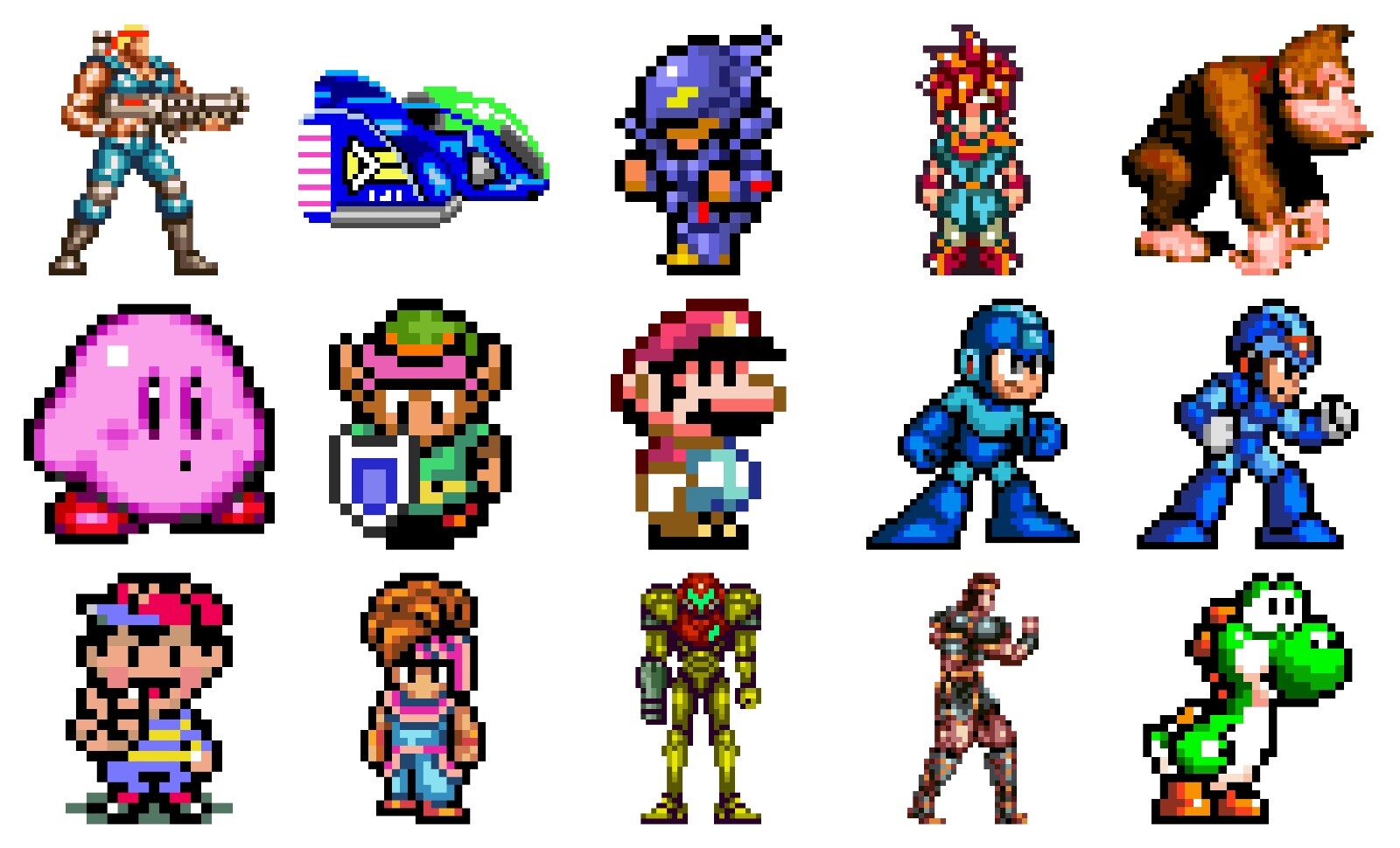 2" 16-Bit SNES 90s Video Game Pixel Glossy Waterproof Vinyl Sticker Art