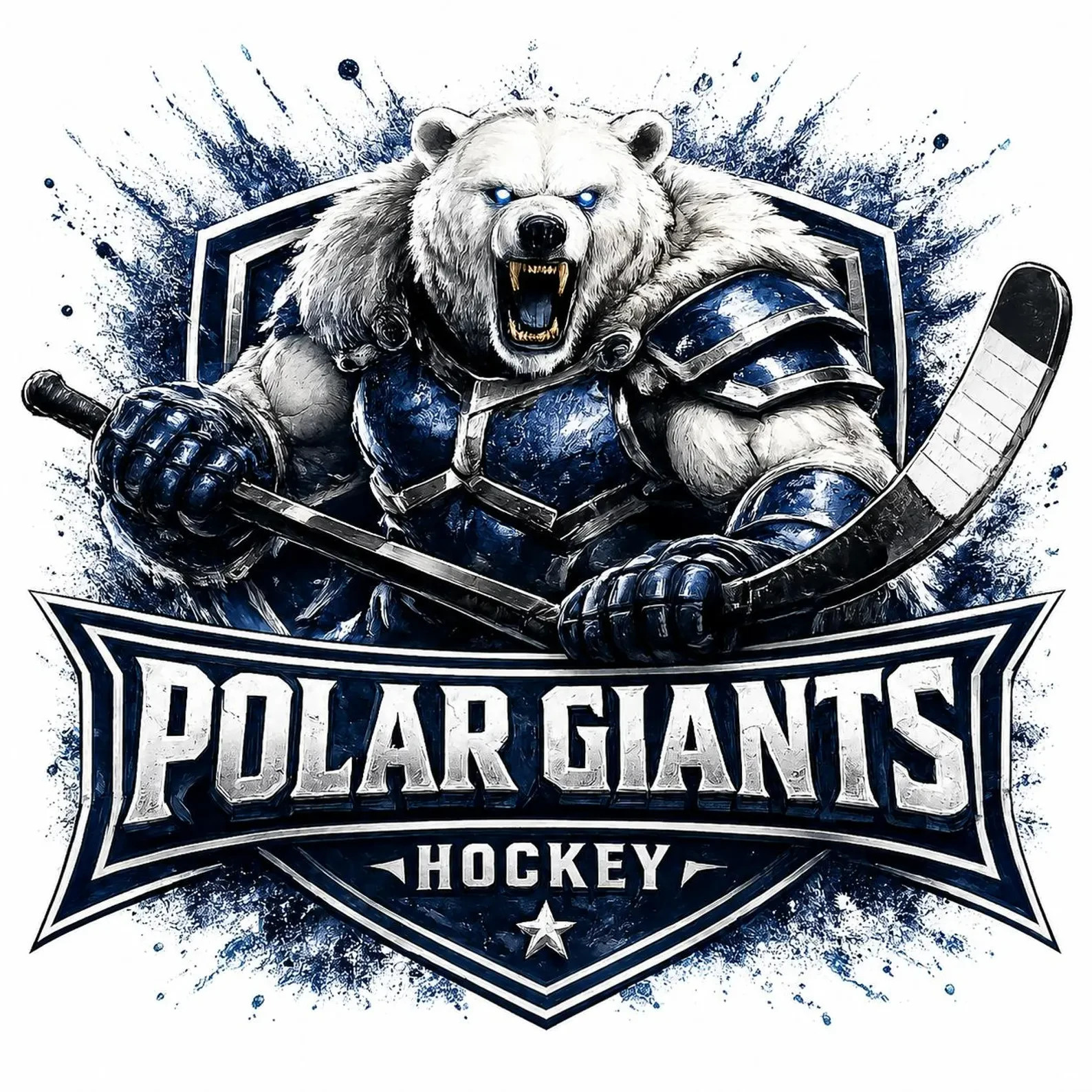 Polar Giants Hockey Sticker Decal Laptop Wall Mirror Cup Tumblr Locker Bin
