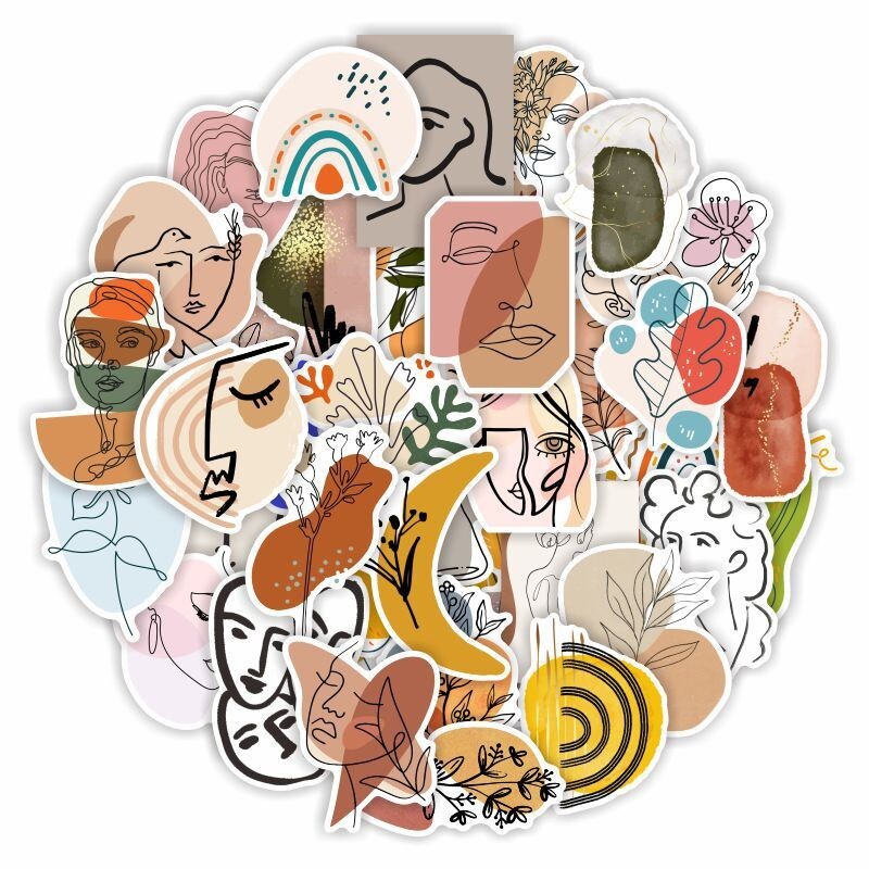 150pcs Famous Painting Vinyl Stickers, Artist Matisse Bauhaus VanGogh, 070100207