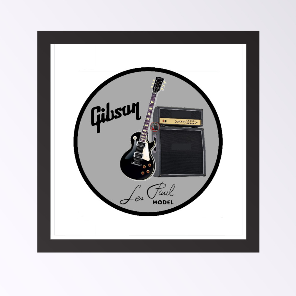 Guitar Gibson Les Paul – 4in Handmade Vinyl Decal Auto Cooler Laptop Case Decor