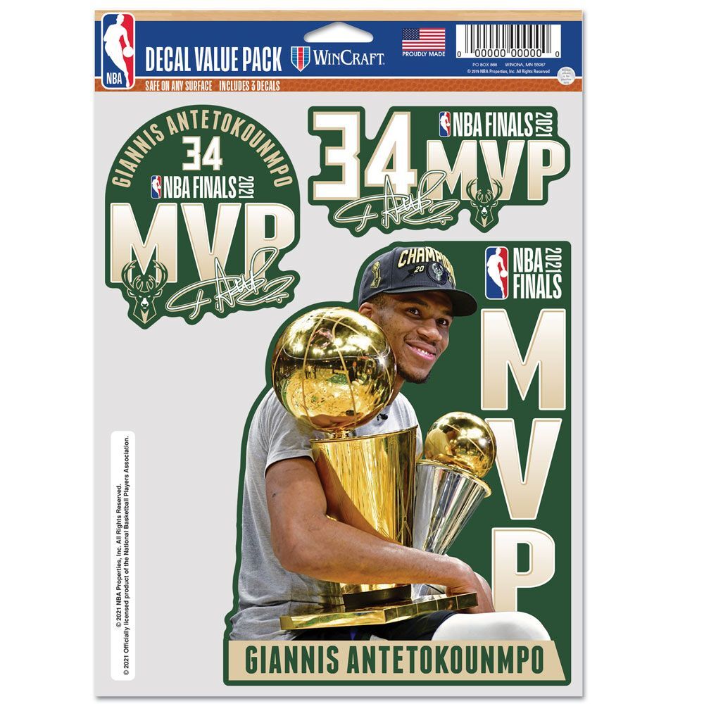 Milwaukee Bucks Giannis Antetokounmpo MVP Multi-Use Decal