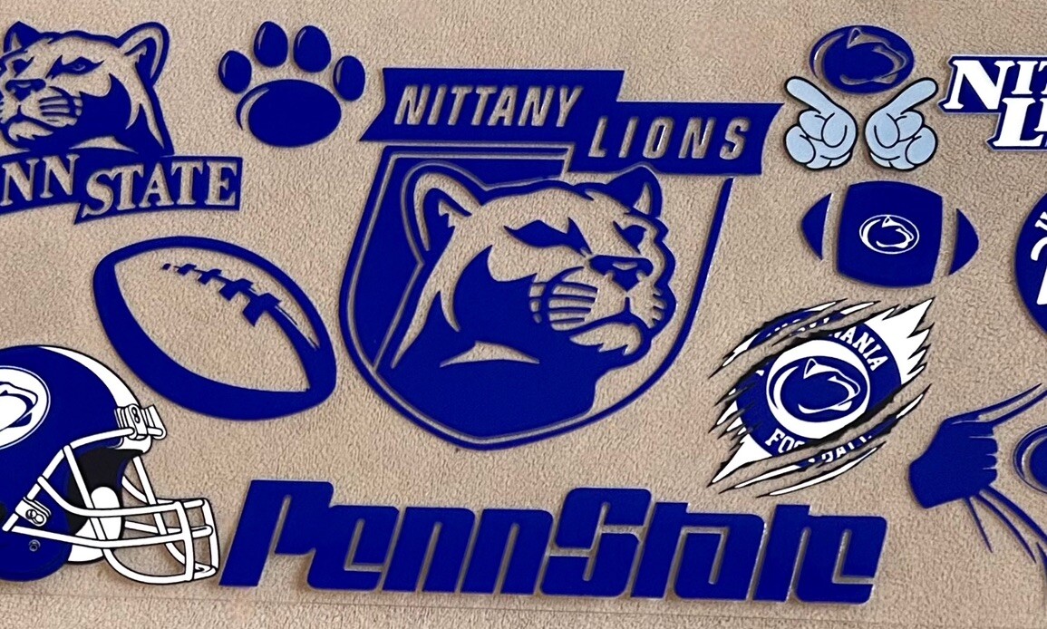 NEW College Penn State University Transfer Stickers DIY Cup Wrap Glasses Bottles