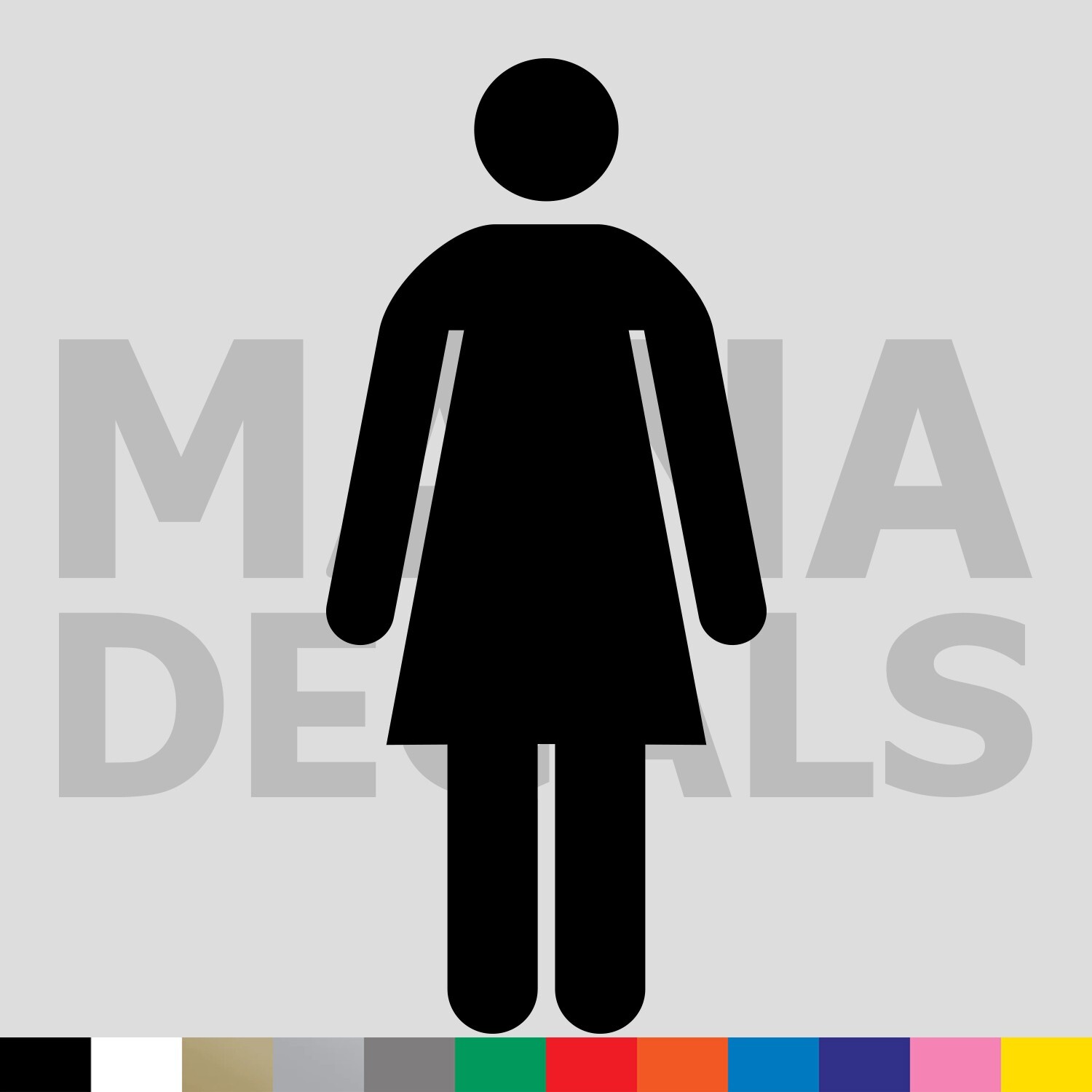 Restroom Symbol Women Vinyl Die Cut Decal Sticker – Bathroom Facilities Girls