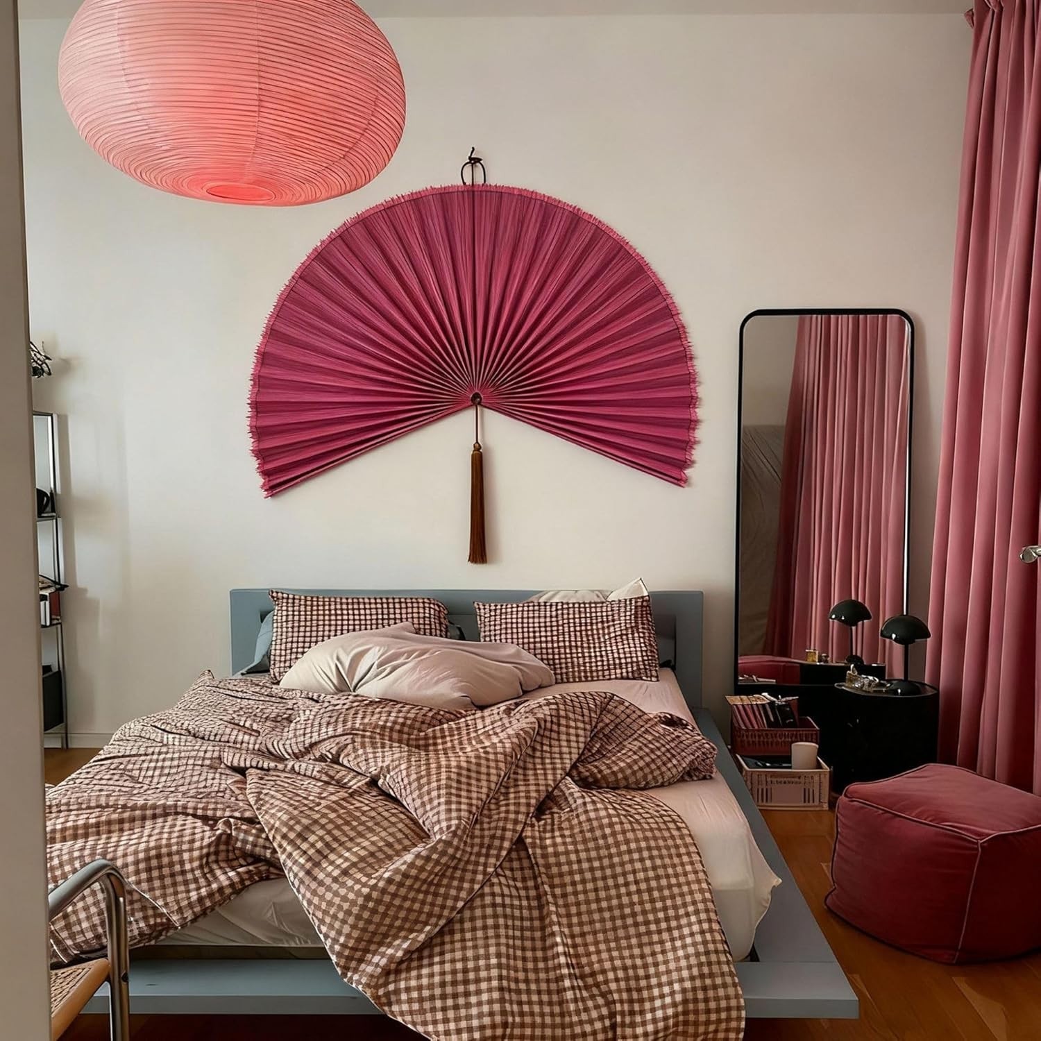HUGE!! Fan Wall Decor Bamboo Fan Wall Art for Boho Hanging Headboard 60 x 60 …