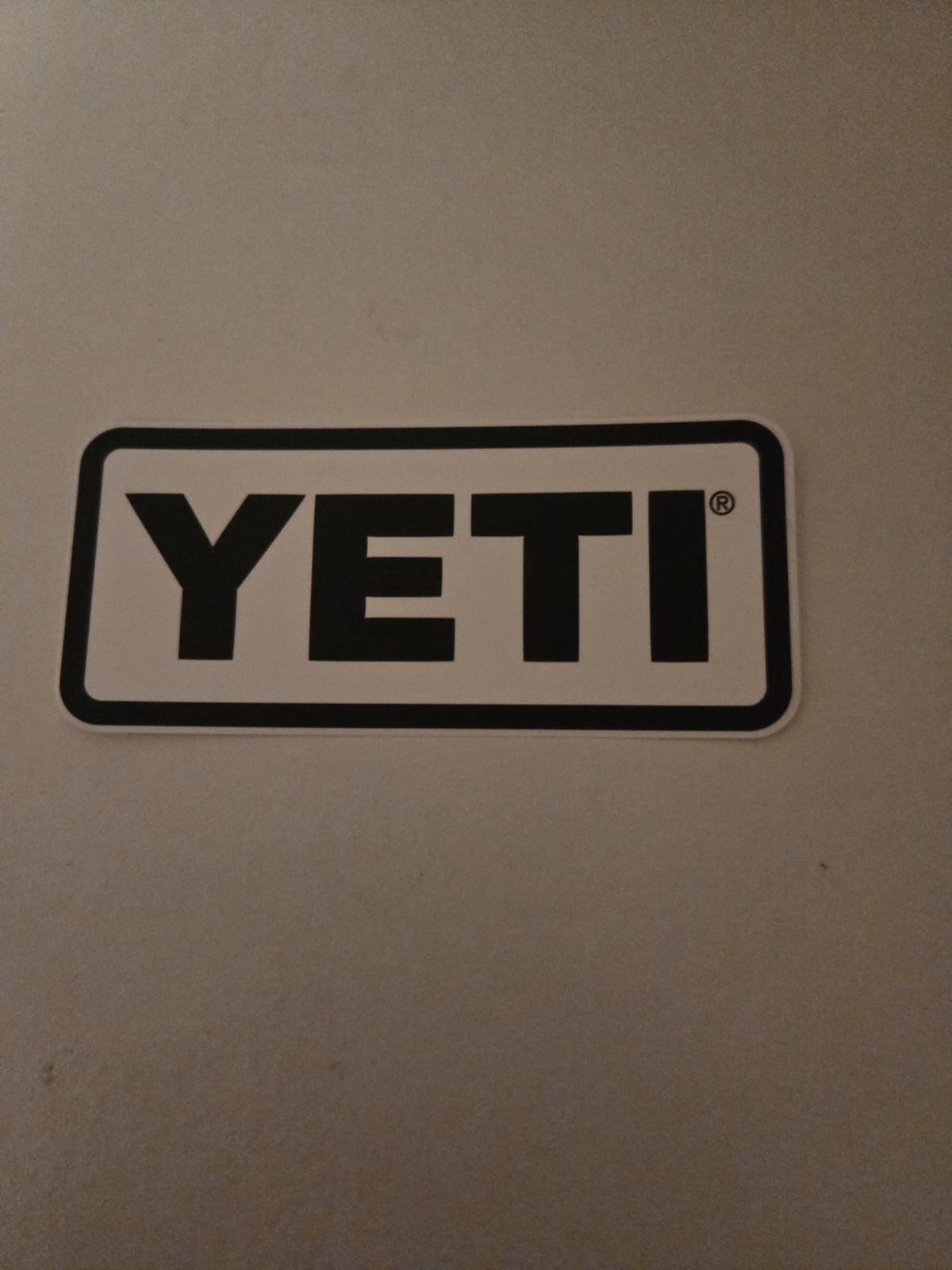 Yeti Decal Sticker 4"x1.75" Black and White Rectangle with Rounded Edges