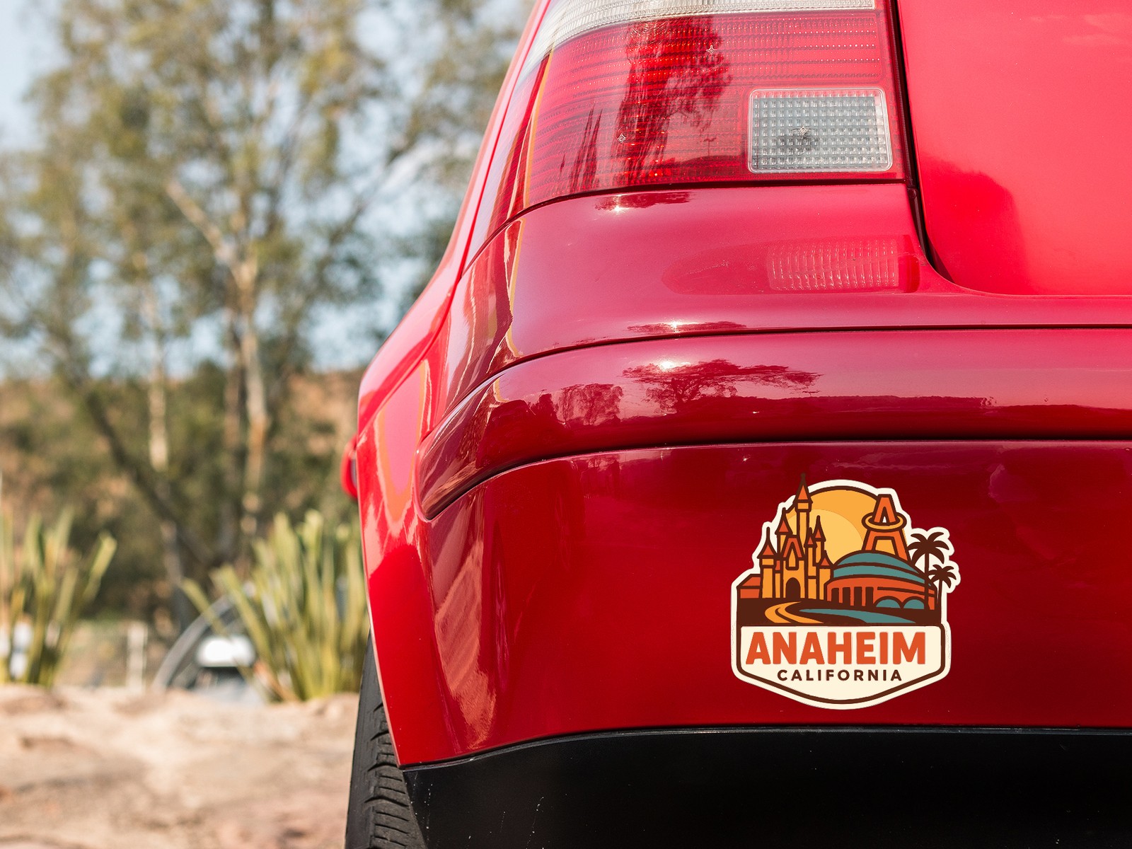 Anaheim California Sticker Decal Vinyl Die-Cut City Skyline Landmark Design