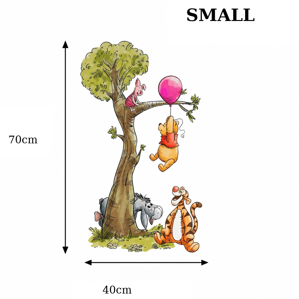 Share Winnie the Pooh Wall Decal Wall Sticker Kids Room Nursery Piglet Tigger