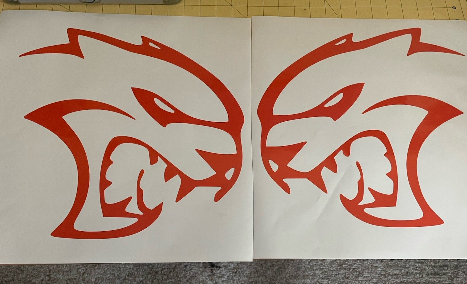 12” X 12” Hell Cat Decals