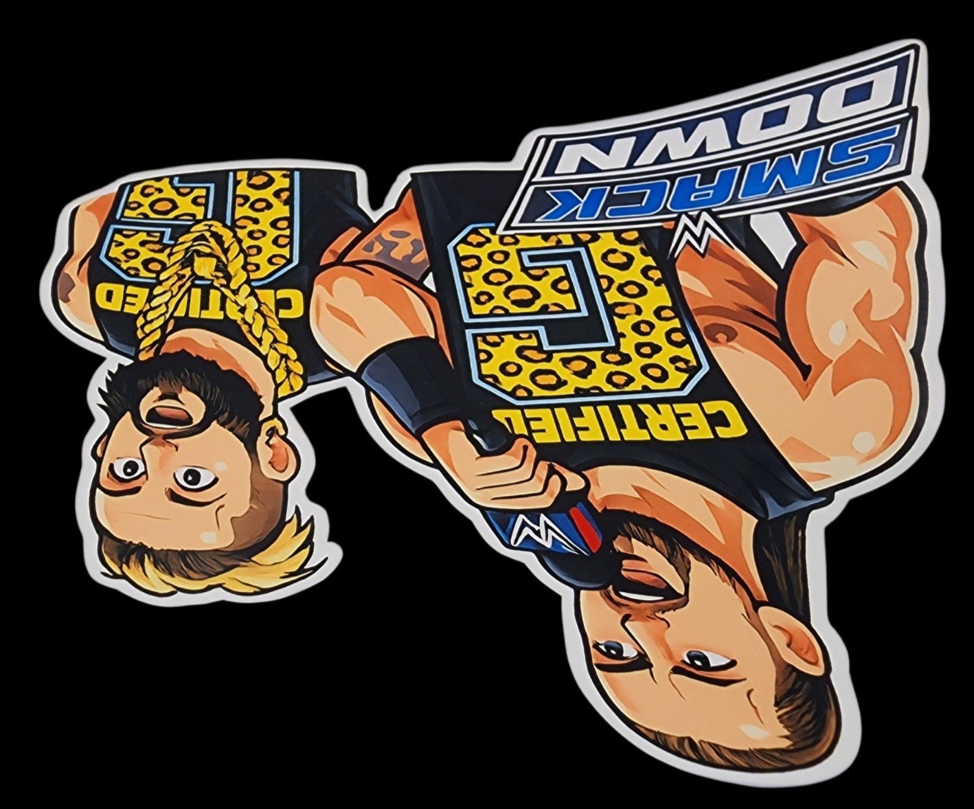 Male Wrestler Waterproof Car Decal Laptop Vinyl Sticker Large