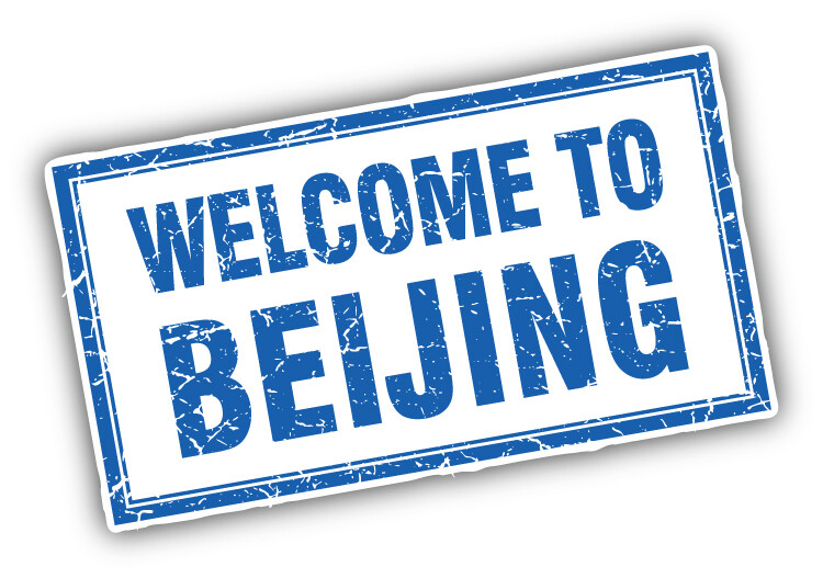Welcome To Beijing Grunge Stamp Car Bumper Sticker Decal
