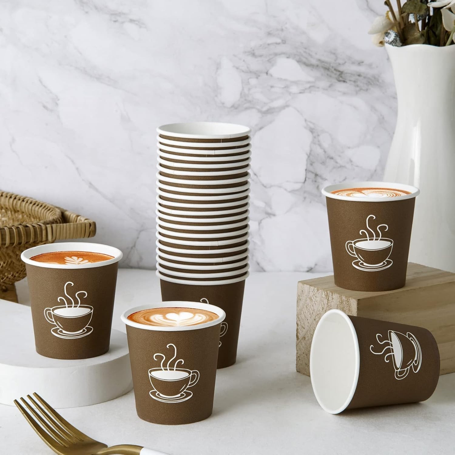 600 Pack 4 oz Paper Cups, Small Disposable Coffee Cups, Paper Espresso Cups, …