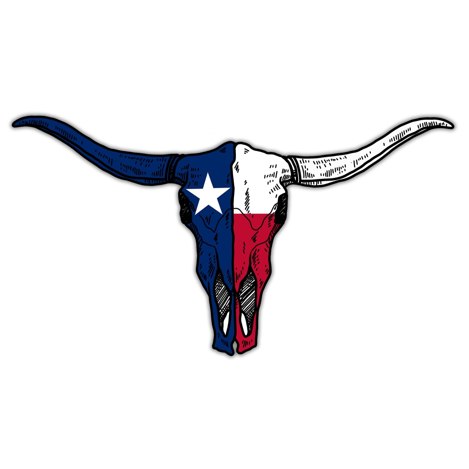 TEXAS Longhorns Flag Sticker UT Vinyl Decal Car Wall Steer Shaped Bull Head TX