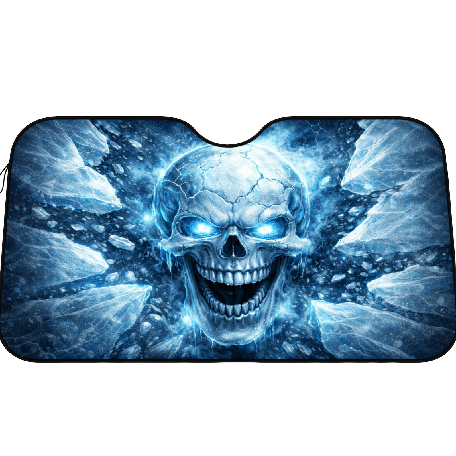 Scary Halloween Skull Car Sunshade Horror Gothic Windshield Sun Shade Cover