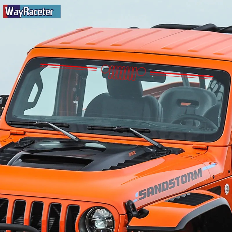 Aftermarket Jeep Wrangler & Gladiator Reflective Grill & Windshield Decal – Viny