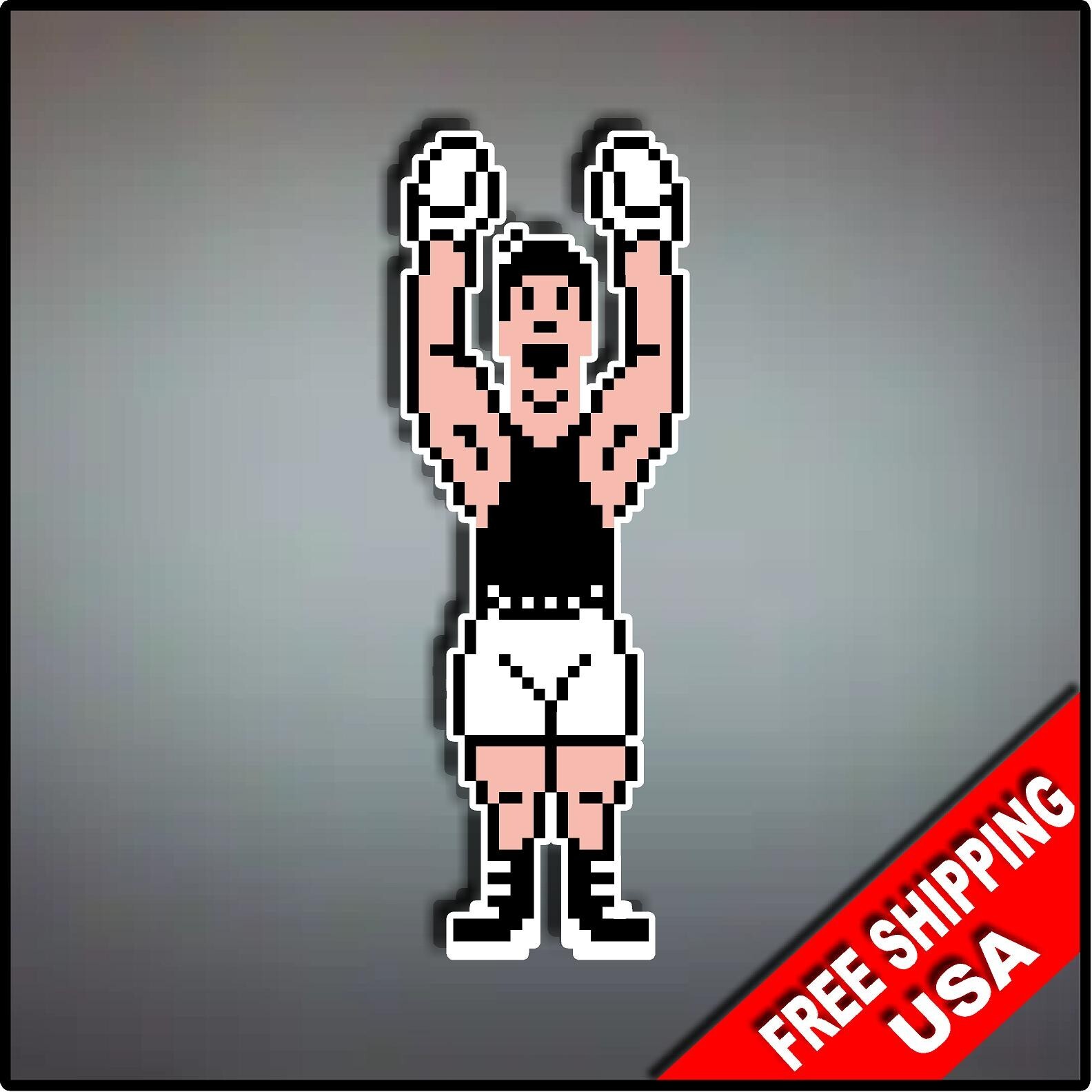 Little Mac Mike Tyson's Punch Out 8" x 3" Vinyl Decal Sticker Emblem 8-bit Pixel