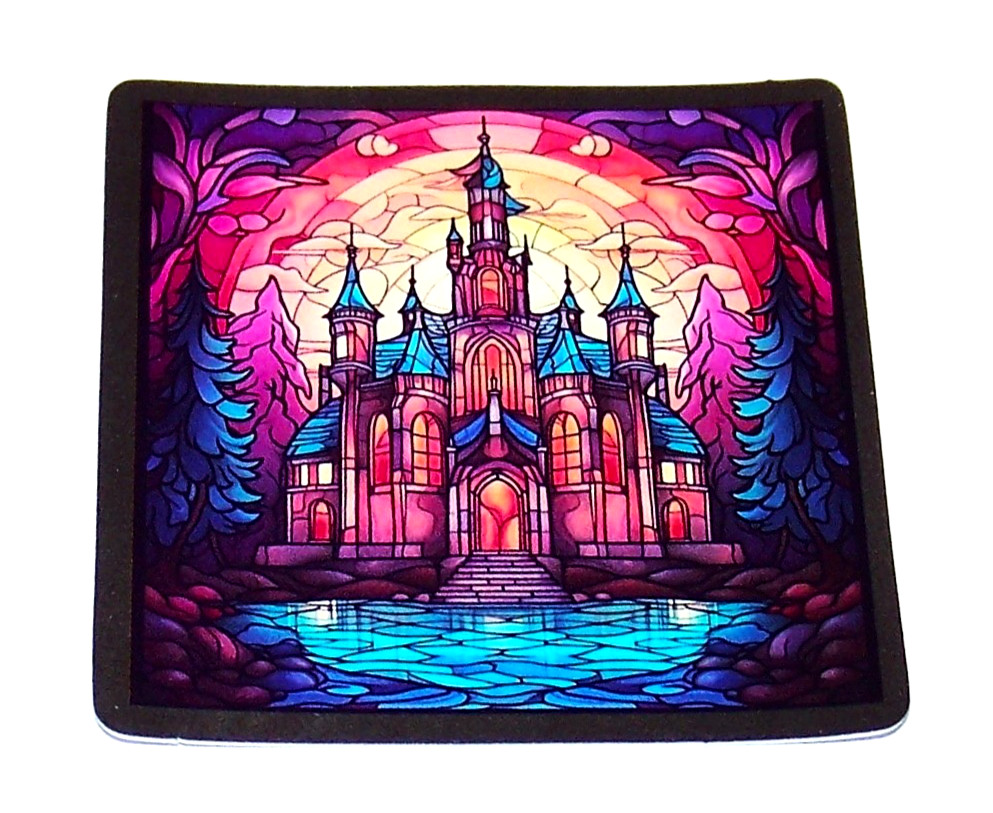 STAINED GLASS – Die Cut Sticker Decal Stained Glass Enchanted Castle