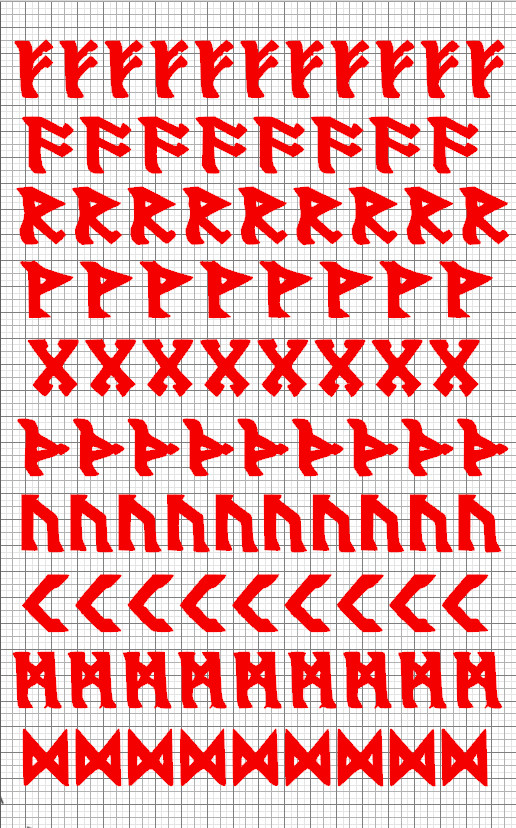 5" x 8" Nordic Runes II Vinyl Sticker Sheet Stationary Envelope Decals Symbols