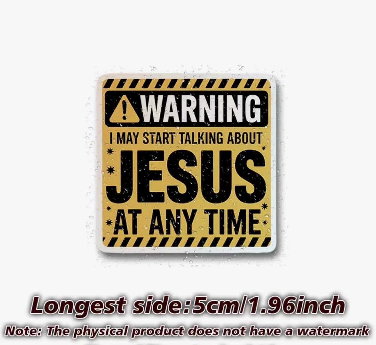 WARNING TALK ABOUT JESUS 2” VINYL DECAL DIECUT STICKER GOD CHRISTIAN FAITH 1PC