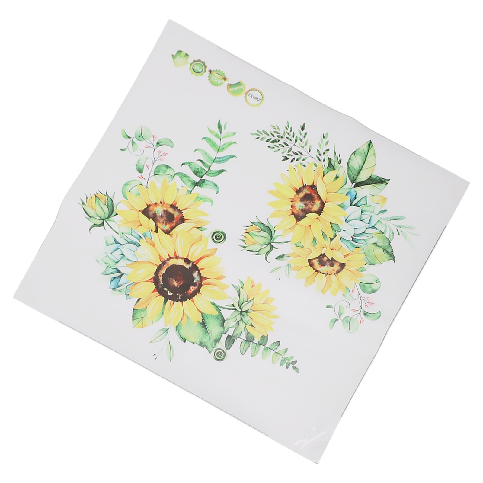 Waterproof Sunflower PVC Removable Wall Stickers Art Decals Mural Decor